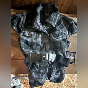 Short sleeve belted blazer